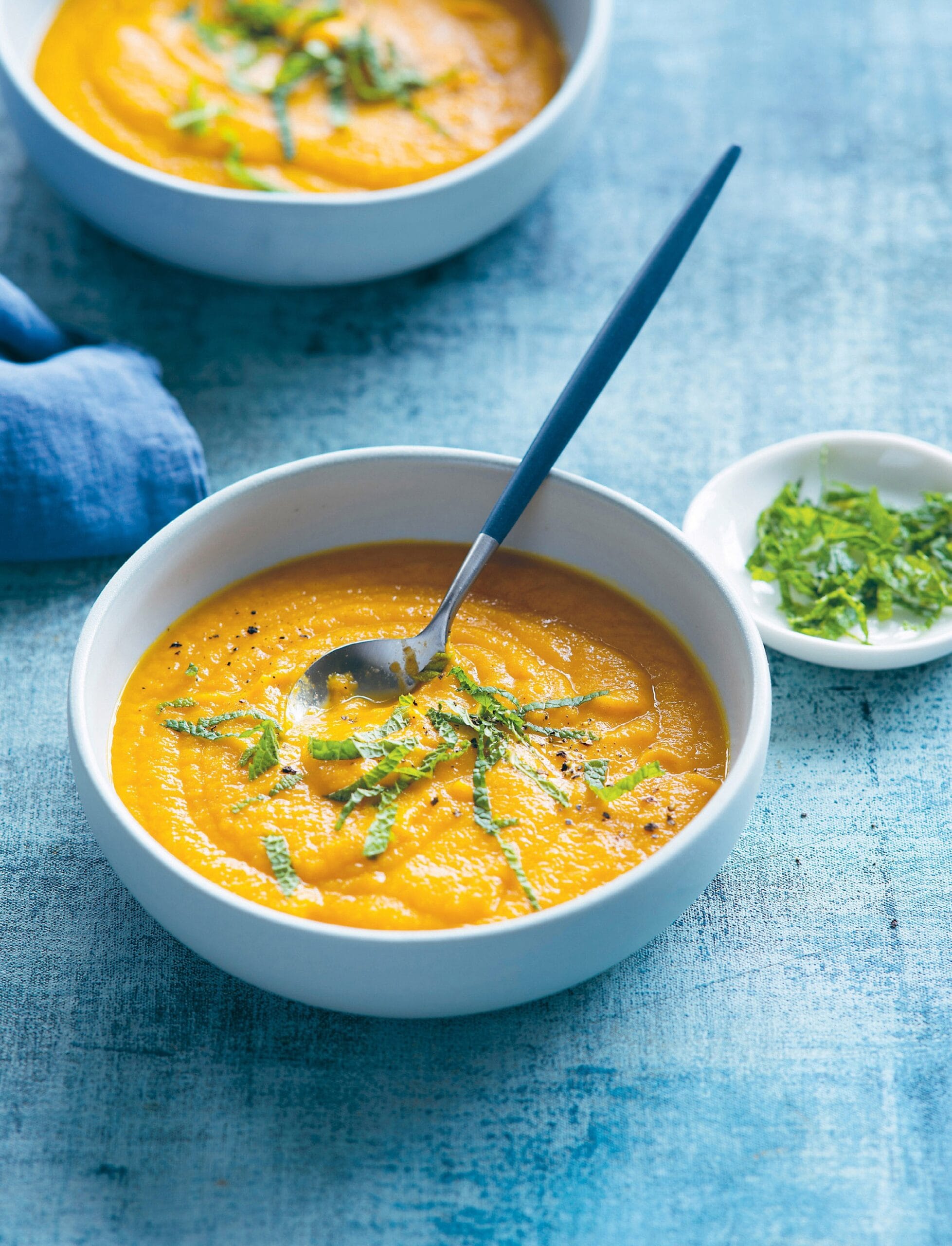 Spicy carrot, coconut and cumin soup
