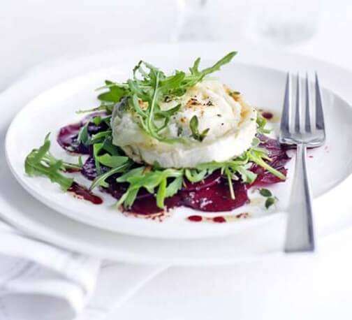 Marinated beetroot with grilled goat’s cheese