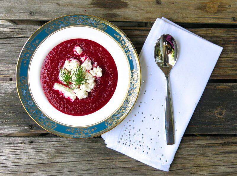 Beetroot and apple soup