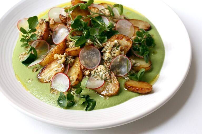 Marmite roasted new potatoes with watercress sauce (and more)