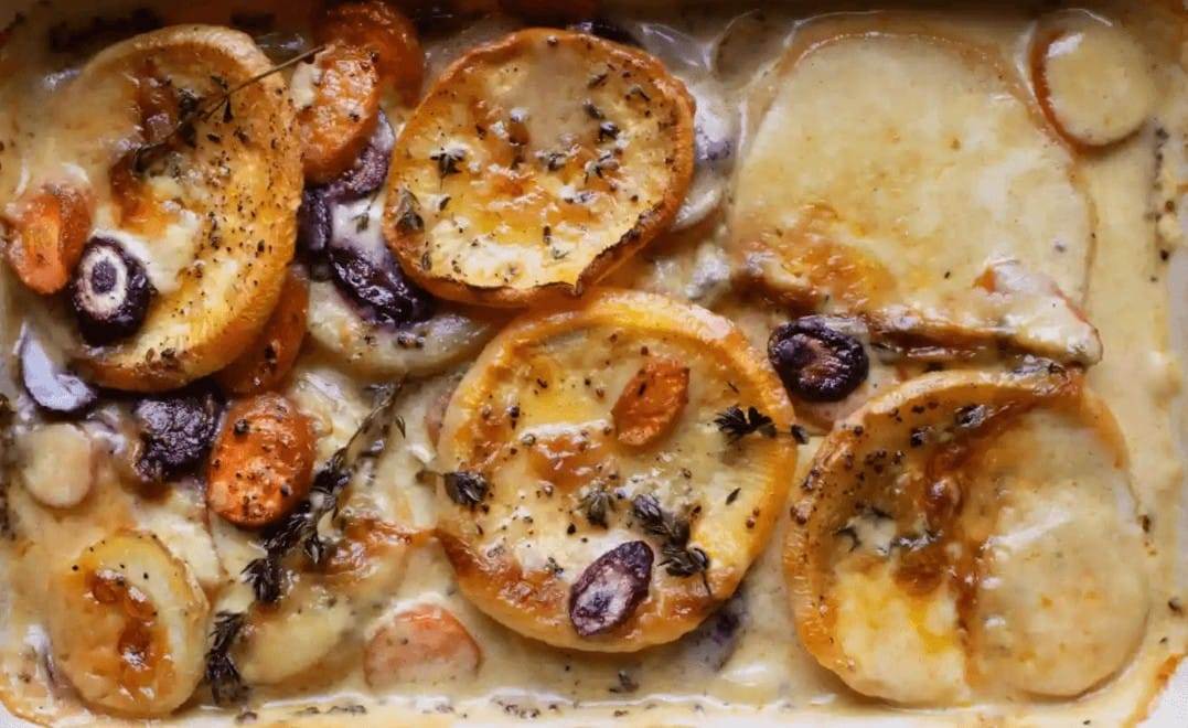 Root veg gratin
