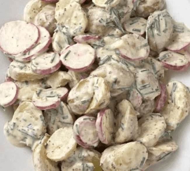New potato and radish salad
