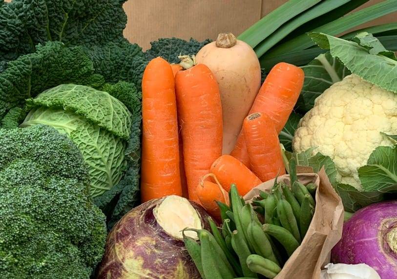 Mixed organic vegetables
