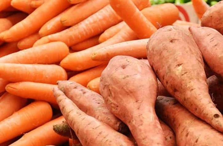 Carrots, sweet potato and chickpeas with Moroccan spice