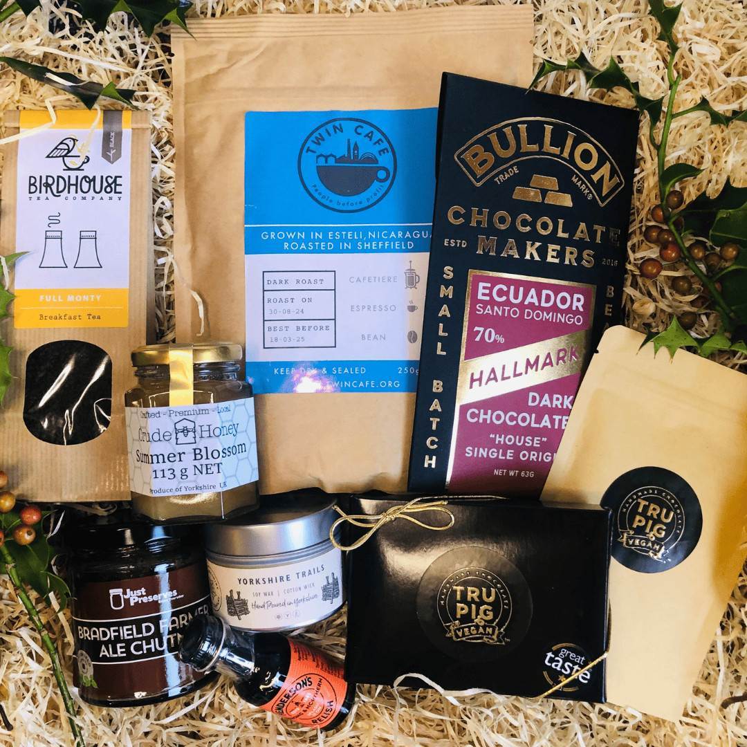 Hamper of local sheffield goods available to purchase from Regather